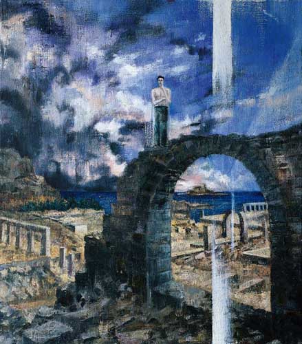 Albert Camus (1) - Painting by Michael Kunze