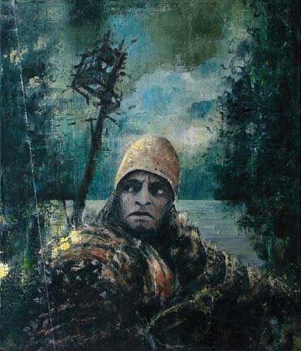 Werner Herzog (Klaus Kinski) - Painting by Michael Kunze