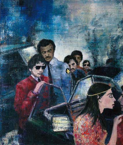 Roman Polanski (2) - Painting by Michael Kunze