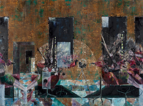    Einsiedlerin/Spiegel Var.II - Painting by Michael Kunze