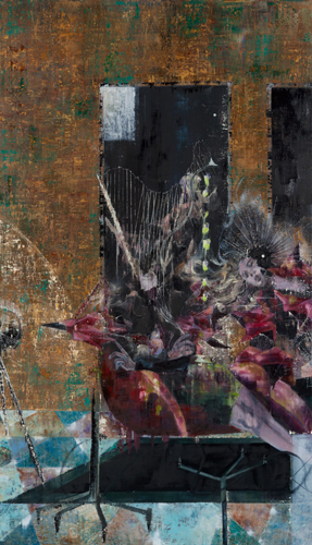    Einsiedlerin/Spiegel Var.I - Painting by Michael Kunze