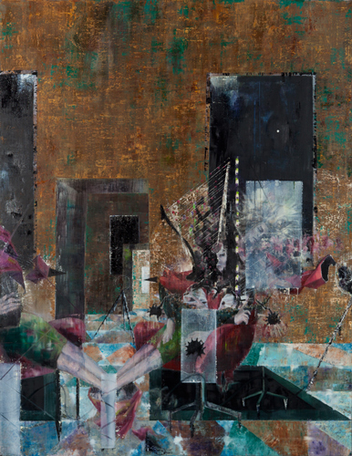    Einsiedlerin/Spiegel Var.I - Painting by Michael Kunze