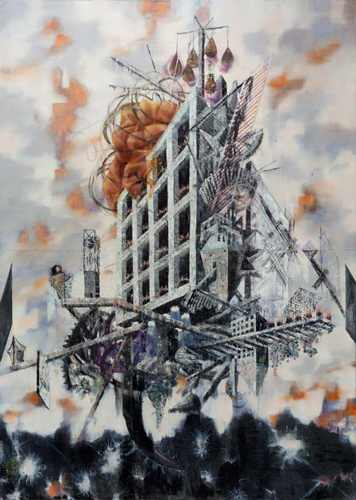 Atelier/Columba Antapex - Painting by Michael Kunze