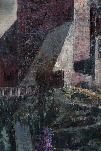 No-Bridge-No-Fear,-DetailIII - Painting by Michael Kunze