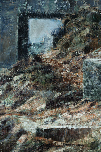 No-Bridge-No-Fear,-Detail-II - Painting by Michael Kunze