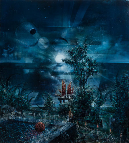 Hapax legomenon Auge - Painting by Michael Kunze