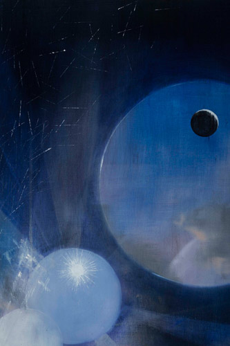 One World Two Steps, Detail I - Painting by Michael Kunze