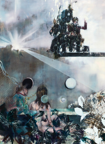 Passion-Tagwache,-niedriger-Sonnenstand-II,-170-x-125 - Painting by Michael Kunze