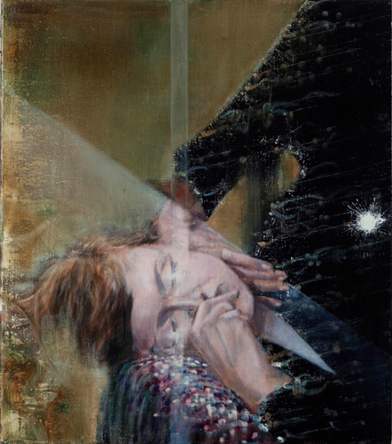 Passion-Tagwache,-niedriger-Sonnenstand-V,-105 × 95 - Painting by Michael Kunze