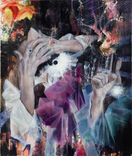 Passion-Tagwache,-niedriger-Sonnenstand-VII,-95-x-80 - Painting by Michael Kunze