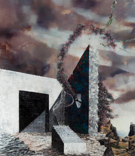 Schule-Ausgang,-230-x-200 - Painting by Michael Kunze