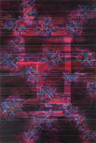 Hapax legomenon Paravent, 120 x 80 - Painting by Michael Kunze