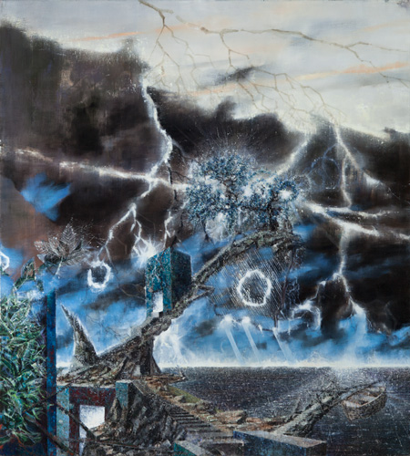 Kontakt-Eklipt · Contact-Eclipt - Painting by Michael Kunze