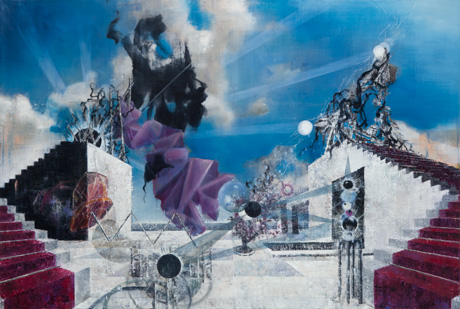 Nacht - Painting by Michael Kunze