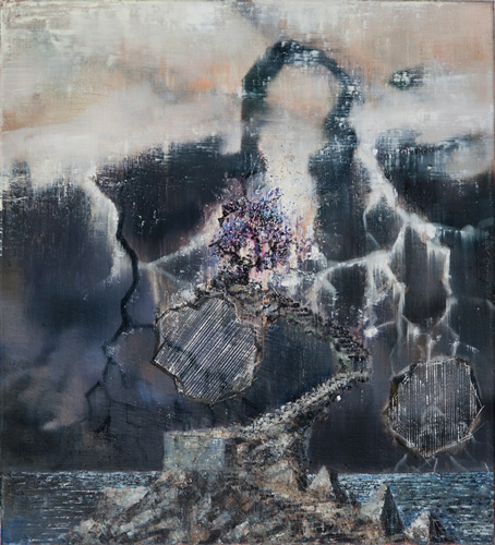 Tür · Door - Painting by Michael Kunze