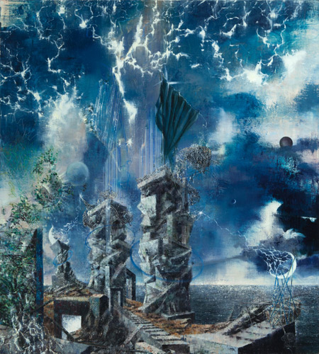 Nacht - Painting by Michael Kunze