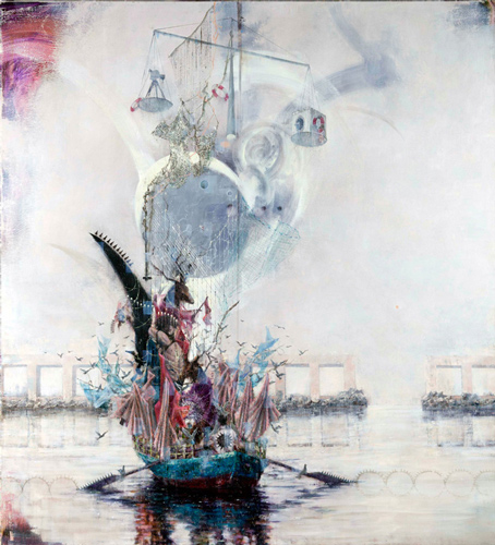 Nacht - Painting by Michael Kunze