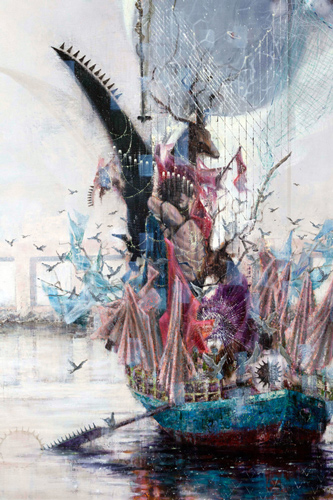 Nacht - Painting by Michael Kunze