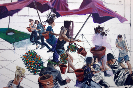 Nachmittag · 600 × 330 cm - Painting by Michael Kunze
