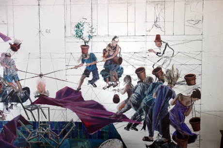 Nachmittag · 600 × 330 cm - Painting by Michael Kunze