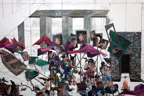 Nachmittag · 600 × 330 cm - Painting by Michael Kunze