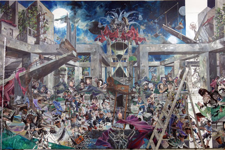 Nachmittag · 600 × 330 cm - Painting by Michael Kunze