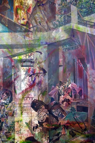 Nachmittag · 600 × 330 cm - Painting by Michael Kunze