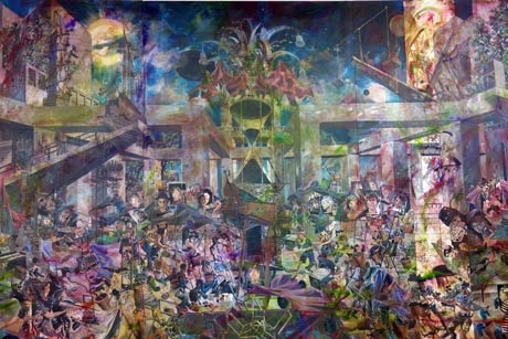 Nachmittag · 600 × 330 cm - Painting by Michael Kunze