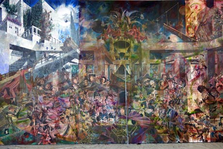 Nachmittag · 600 × 330 cm - Painting by Michael Kunze