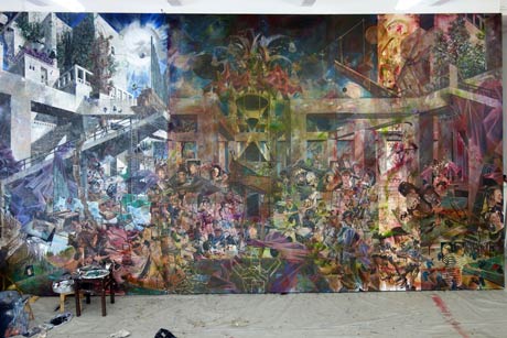 Nachmittag · 600 × 330 cm - Painting by Michael Kunze