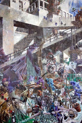 Nachmittag · 600 × 330 cm - Painting by Michael Kunze