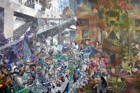 Nachmittag · 600 × 330 cm - Painting by Michael Kunze