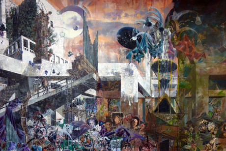 Nachmittag · 600 × 330 cm - Painting by Michael Kunze