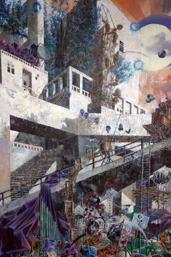 Nachmittag · 600 × 330 cm - Painting by Michael Kunze
