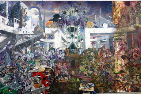Nachmittag · 600 × 330 cm - Painting by Michael Kunze