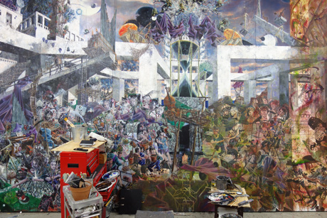 Nachmittag · 600 × 330 cm - Painting by Michael Kunze