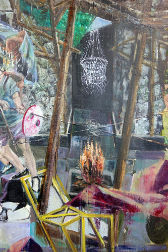 Nachmittag · 600 × 330 cm - Painting by Michael Kunze