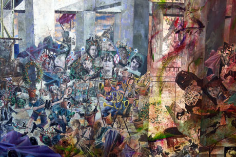 Nachmittag · 600 × 330 cm - Painting by Michael Kunze