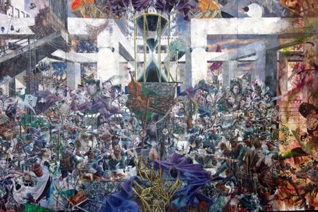 Nachmittag · 600 × 330 cm - Painting by Michael Kunze