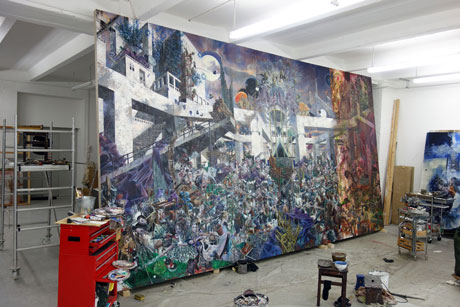 Nachmittag · 600 × 330 cm - Painting by Michael Kunze