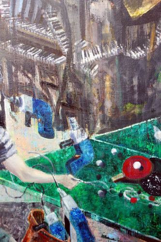 Nachmittag · 600 × 330 cm - Painting by Michael Kunze