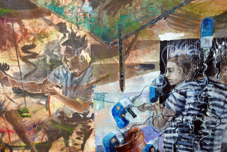 Nachmittag · 600 × 330 cm - Painting by Michael Kunze