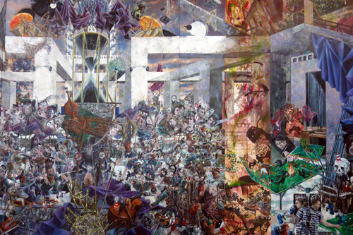 Nachmittag · 600 × 330 cm - Painting by Michael Kunze