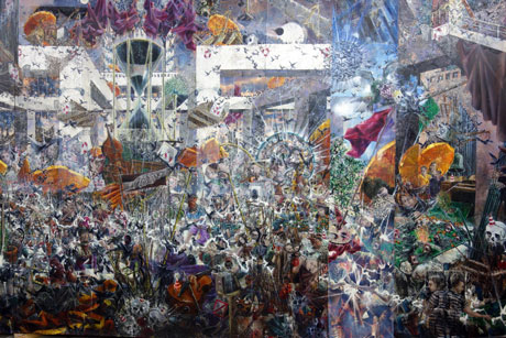 Nachmittag · 600 × 330 cm - Painting by Michael Kunze