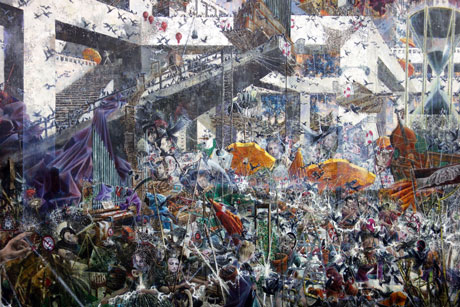 Nachmittag · 600 × 330 cm - Painting by Michael Kunze