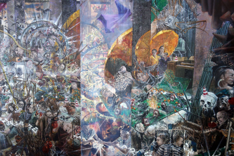 Nachmittag · 600 × 330 cm - Painting by Michael Kunze