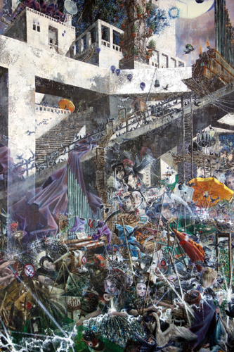 Nachmittag · 600 × 330 cm - Painting by Michael Kunze