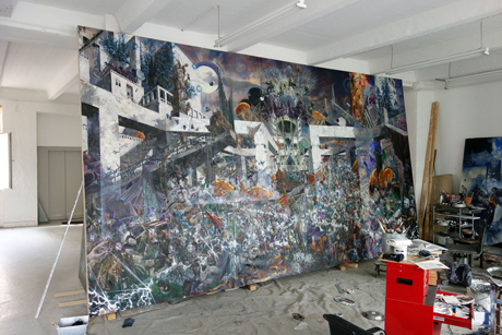 Nachmittag · 600 × 330 cm - Painting by Michael Kunze
