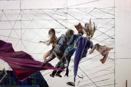 Nachmittag · 600 × 330 cm - Painting by Michael Kunze