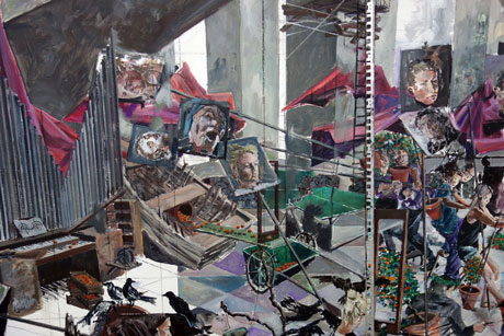 Nachmittag · 600 × 330 cm - Painting by Michael Kunze